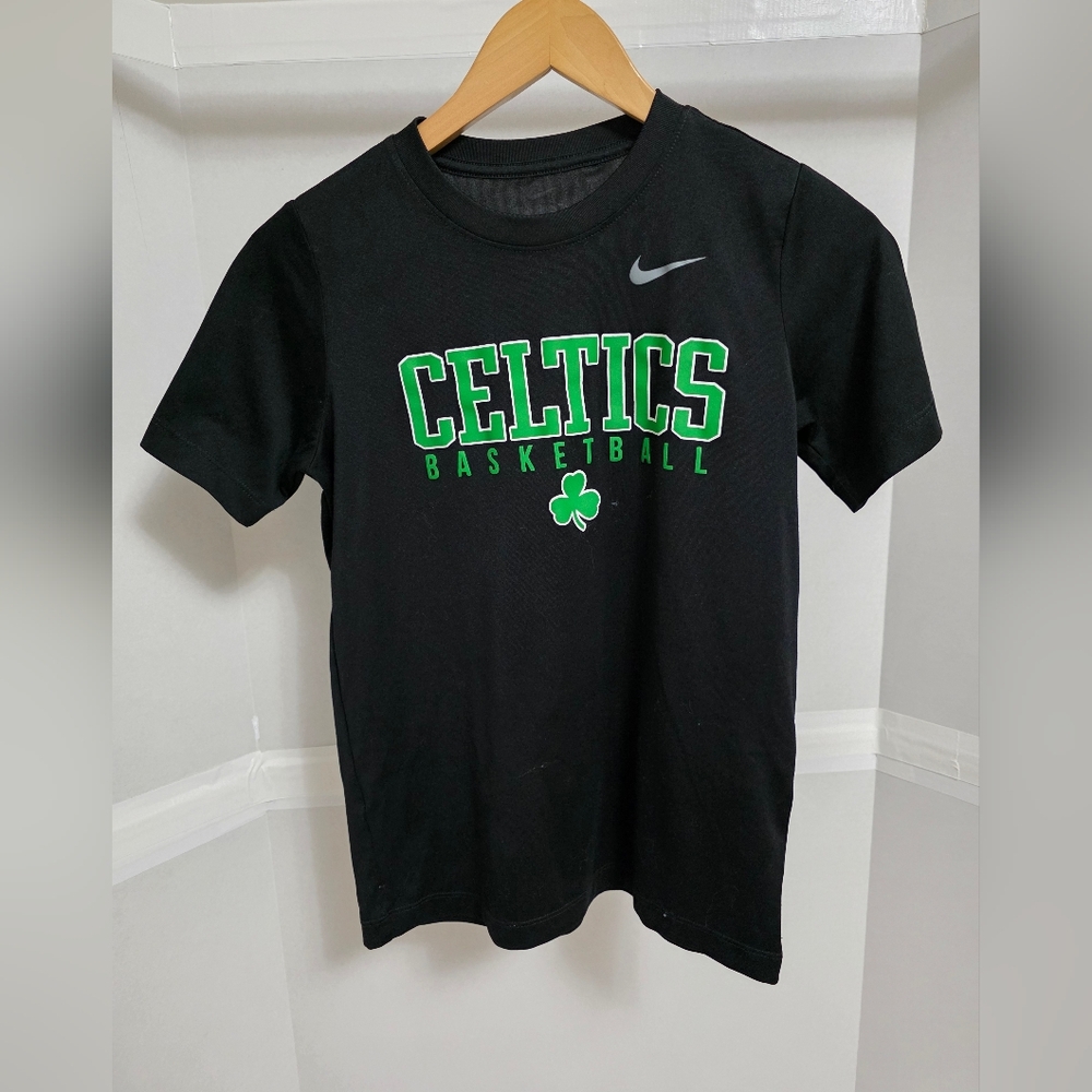 Nike Kids Black and Green Celtics Tee